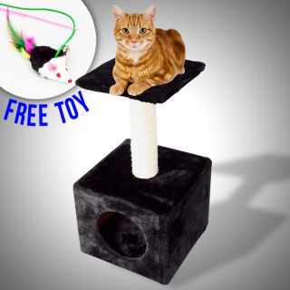 House Black New Cat Tree Level Condo Kitten Furniture Scratching Post