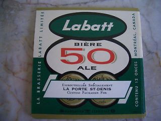 25 Vint. Labatt 50 Beer Labels Montreal Canada   La Porte St. Denis