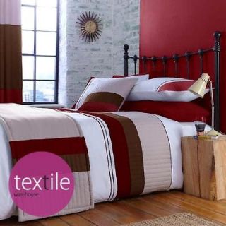 New York Red Burgundy Brown Beige Quilted Duvet Cover Single Double