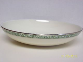 LENOX ADRIENNE 7 5/8 COUPE SOUP BOWL Fine Ivory China w/ Green