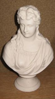 Antique Parian Porcelain Classical Female Bust