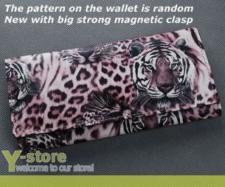 Lady Women Girl Long Wallet Purse Coin Bag   Cool Pink Tiger Leopard