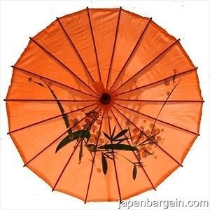 Japanese Chinese Umbrella Parasol 32in D Orange 156 9