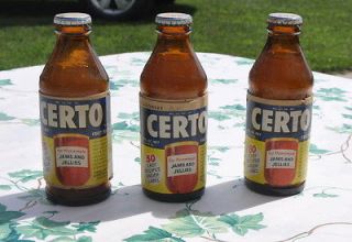 Vintage CERTO Bottles with Contents