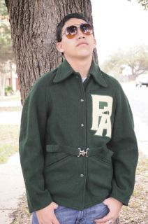 Antique College Letter Jacket Cheerleader PA Dark Green