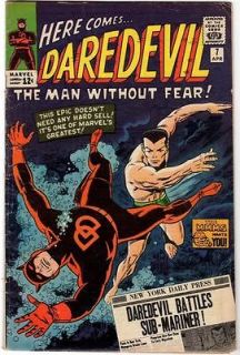Daredevil The Man Without Fear 7 1965 VG 1st red costume app. Sub