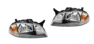 98 01 Chevy Metro Pontiac Firefly Headlights Headlamps Pair Set