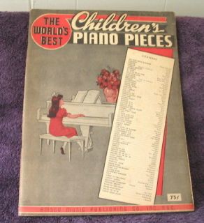 Childrens 1930s Vintage SONGBOOK THE WORLDS BEST PIANO PIECES