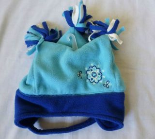 The Childrens Place Boys Blue Court Jester Winter Hat W/Neck Strap