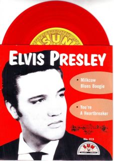ELVIS PRESLEY Milk Cow Blues Boogie PICTURE SLEEVE RED VINYL 7 45 rpm