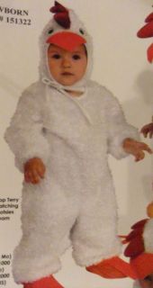 Costume Newborn 0 6 MOS Snaps Little Chick White Chicken UNISEX