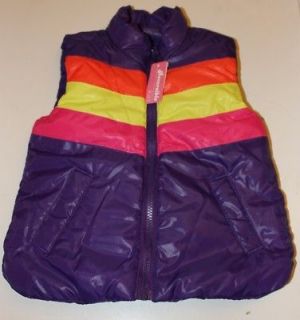 Childrens Place Toddler Girls Trendy Purple Puffer Vest Sz 3T NWT