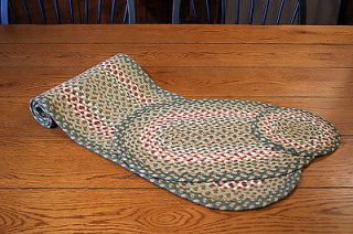 NWT BRAND NEW BRAIDED PLACEMATS TABLE RUNNER TRIVET EARTH COLORS RED
