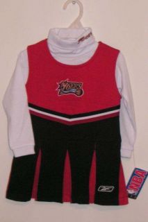 Philadelphia 76ers Sixers Cheerleader Outfit Cheer Costume Set size 2T