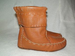 Womens Indian Moccasin Ankle Leather Custom Made Boots Shoes Size 5 6