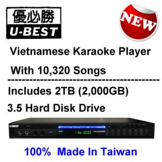 Ubest Vietnamese Songs 2TB Hard drive Karaoke Player