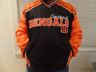 NWT NFL Mens Cincinnati Bengals Lightweight Lined Pullover Jacket