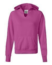 Comfort Colors Ladies Frayed Hooded Pullover Hoodie Pigment Dyed S 2XL