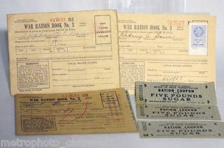 WWII War Dept WAR RATION BOOK No. 3 1943 With Stamps and Sugar Coupons