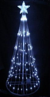 Pure White 6 Christmas Tree 200 LED Lights With 9 Cycles Yard Art