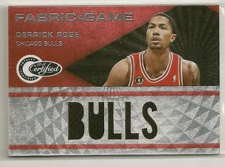 2010 11 Totally Certified Fabric of the Game GU Jersey #d/299 BULLS