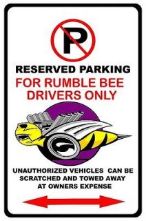 Dodge Rumble Bee Truck Muscle Car No Parking Sign NEW