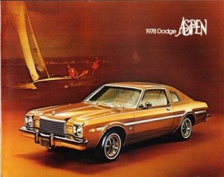 1978 78 Dodge Aspen original sales brochure MINT