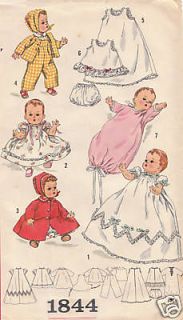 16 Vintage Year 1956 Chubby Baby Doll Pattern 1844