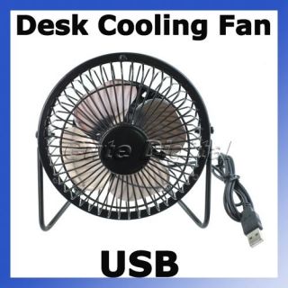 Portable Super Mute USB Metal Cooler Cooling Desk Fan
