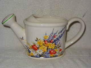 Watering Can Shaped Porcelain Ceramic Floral Design Planter  Made for