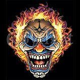 Clowns T Shirt Evil Clown Skull With Flames Tee