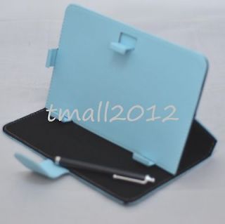 Blue Magic Stand Leather Case+Stylus For 9.7 Mach Speed Trio Stealth
