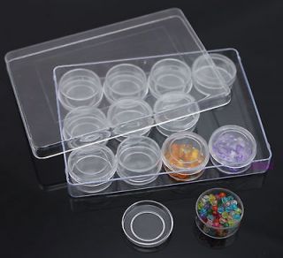 Box Plastic Bead Jewelry Storage With 12 Containers For Jewelry Boxes