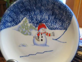 Thomson Pottery Snowman Dinner Plates Mint