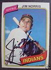1980 Topps 333 Cleveland Indians JIM NORRIS Autograph