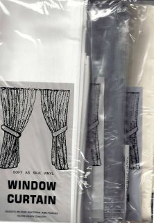 WINDOW 36X45 CURTAIN WHITE, BONE / IVORY, SUPER or FROSTY CLEAR