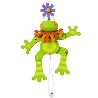 Sevi Frog Jumping Jacks Wooden Italian Puppet Toy
