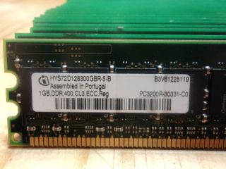 Infineon 1GB PC3200R DDR 400MHz ECC reg CL3 Memory HYS72D128300GB R 5