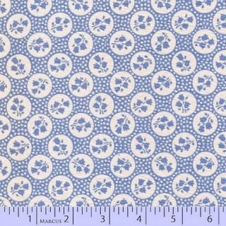 Circle of Friends Blue Tulips Tulip Flower Flowers Cotton Fabric Print