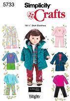 New Pattern 5733 Doll Clothes Contemporary Wardrobe fit American Girl