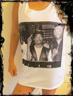 Biggie Tupac Redman Vest** Free Size Tank Top Singlet T Shirt