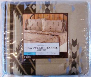 Home Classics Twin Flannel 3 pc Sheet Set Mesa Southwest American