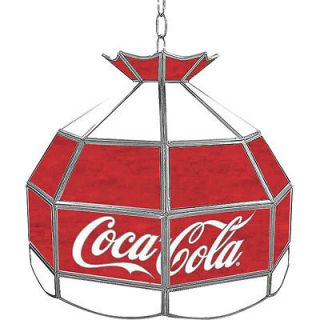 Coca Cola Tiffany Style Billiard Lamp  16in Dia