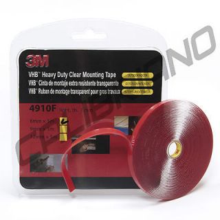 3M VHB Heavy Duty Mounting Clear Tape 1/4in, thick 1 mm.