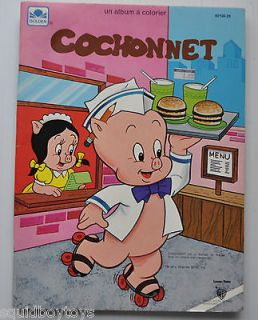 vintage PORKY PIG Coloring Book 1981 Looney Tunes   Golden Books