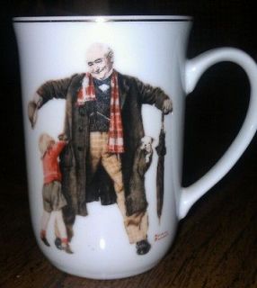 Norman Rockwell Coffee Cup / Mug The Gift 1936 Saturday Evening Post