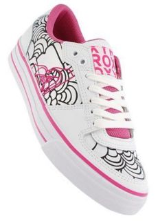 NEW IN BOX WOMENS START WHITE/PINK LEATHER TRAINERS/SKATE SHOES