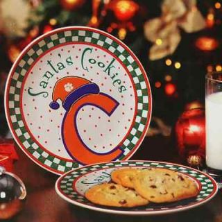 Clemson Tigers Santa Ceramic Cookie Plate