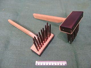 anglo saxon viking wool carding combs reenactment use steel cased