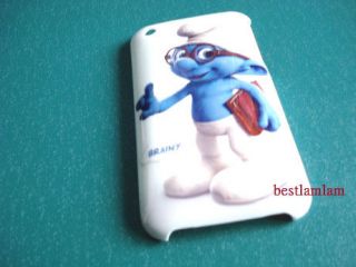 New THE SMURFS Brainy Hard case back Cover for iphone 3G 3GS